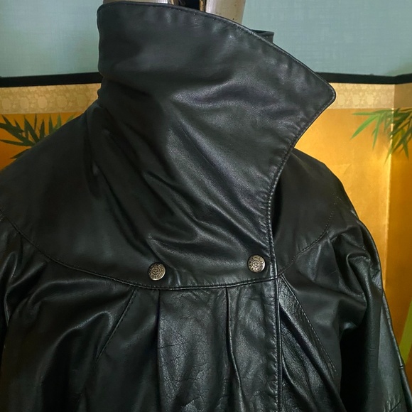 Vintage 1980s Leather Jacket One Size - Picture 6 of 8